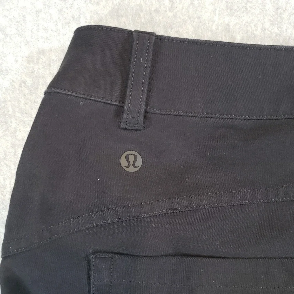 Lululemon City Sleek Wide Legs Pants Womens Black Size 30 High Rise LW5ENJS